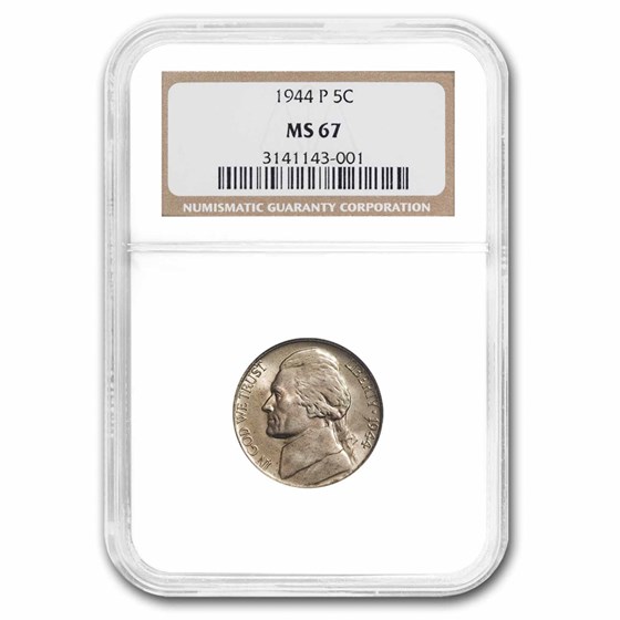1944-P Jefferson Nickel MS-67 NGC 1944-P Jefferson Nickel MS-67 NGC
