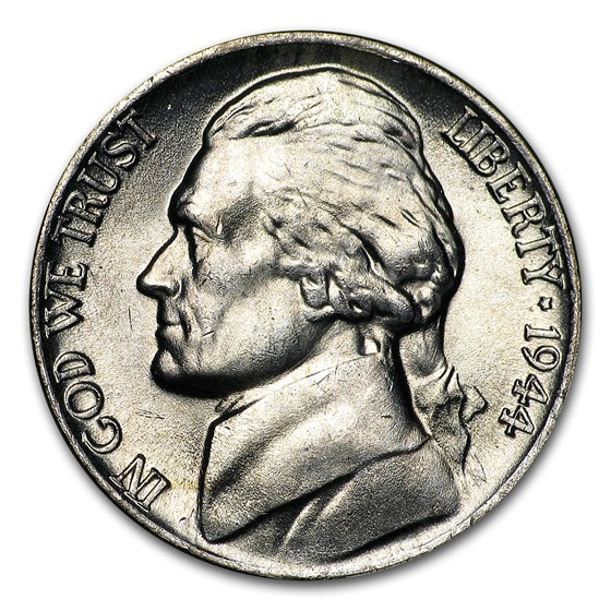 1944-P Silver Wartime Jefferson Nickel BU 1944-P Silver Wartime Jefferson Nickel BU