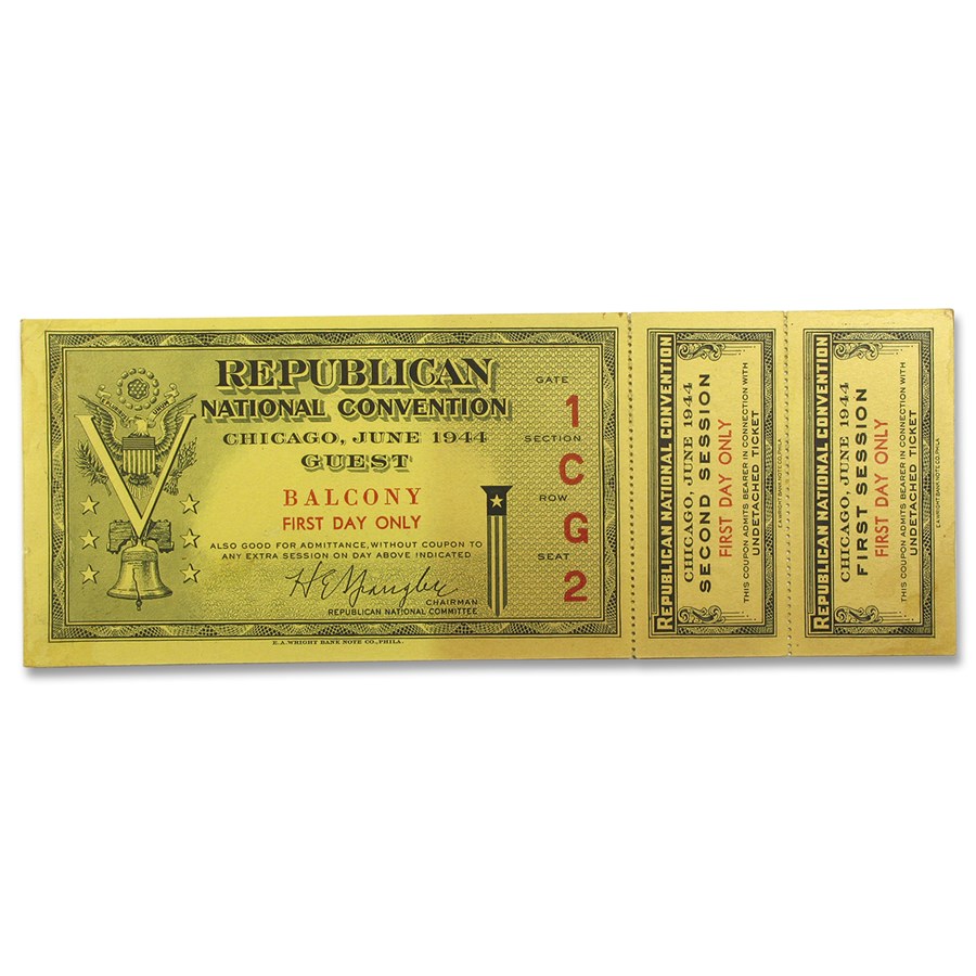 1944 Republican Convention Ticket