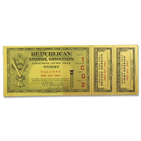 1944 Republican Convention Ticket 1944 Republican Convention Ticket