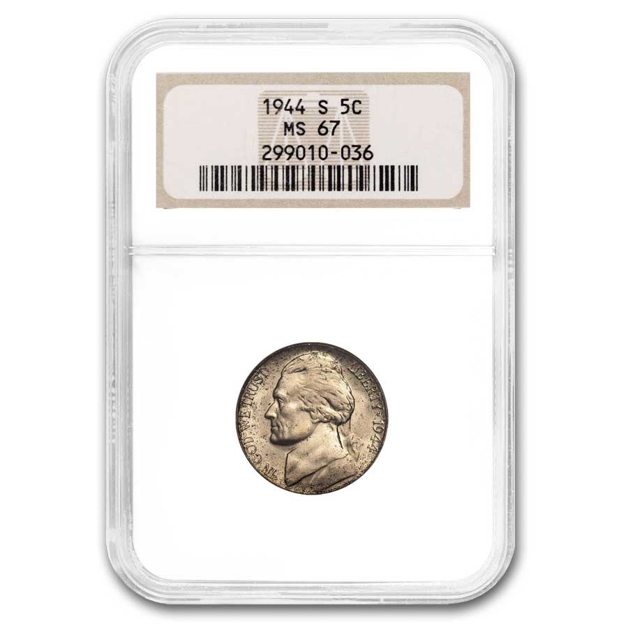 1944-S Jefferson Nickel MS-67 NGC (Fatty Holder)