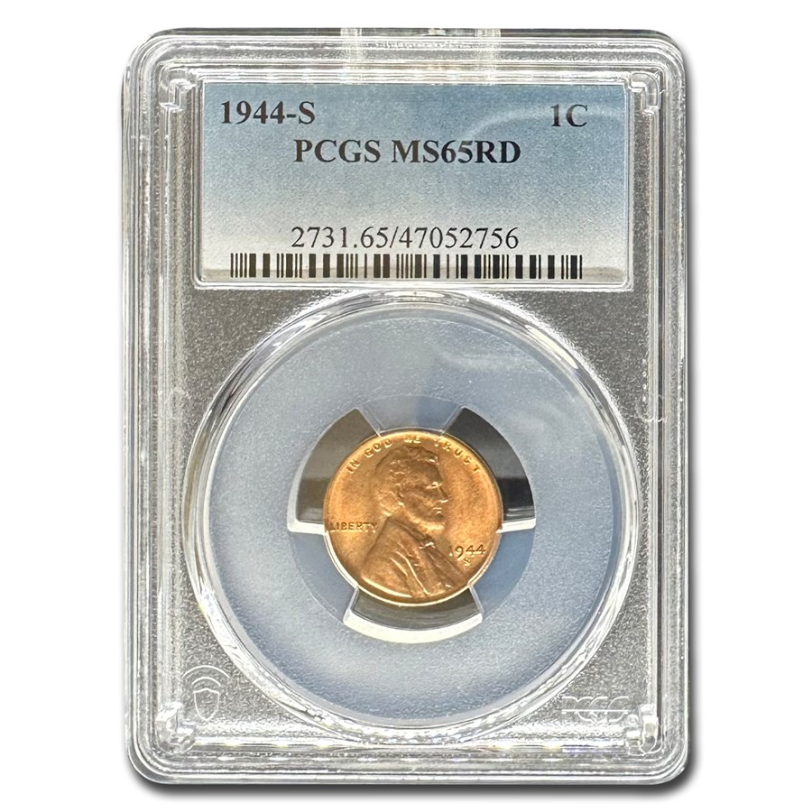 1944-S Lincoln Cent MS-65 PCGS (Red)