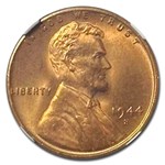 1944-S Lincoln Cent MS-66 NGC (Red)