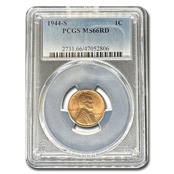 1944-S Lincoln Cent MS-66 PCGS (Red)