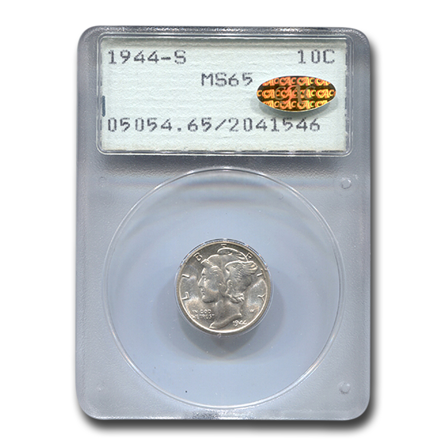 1944 Mercury Dime PCGS MS-65