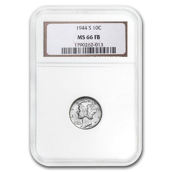 1944-S Mercury Dime MS-66 NGC (FB) 1944-S Mercury Dime MS-66 NGC (FB)