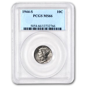 1944-S Mercury Dime MS-66 PCGS 1944-S Mercury Dime MS-66 PCGS