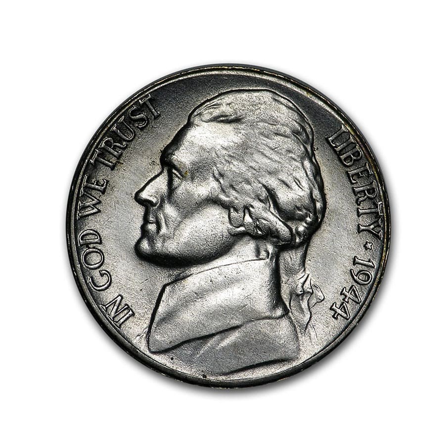1944-S Silver Wartime Jefferson Nickel AU
