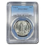 1944-S Walking Liberty Half Dollar MS-65 PCGS