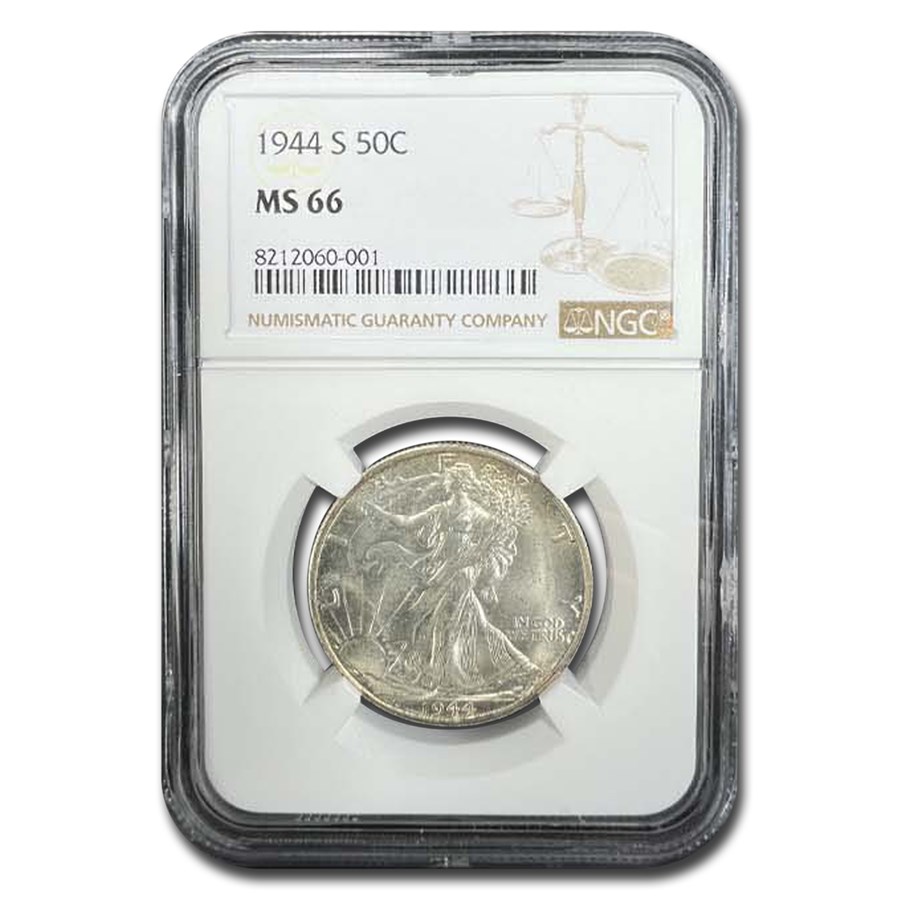 1944-S Walking Liberty Half Dollar MS-66 NGC