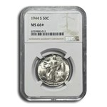 1944-S Walking Liberty Half Dollar MS-66+ NGC