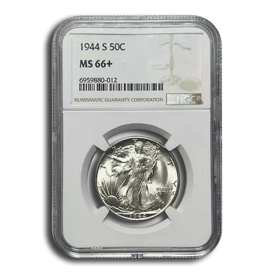 1944-S Walking Liberty Half Dollar MS-66+ NGC
