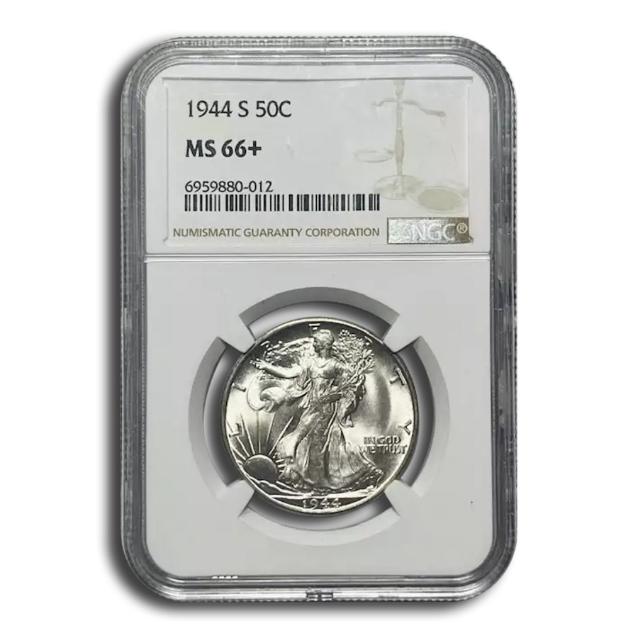 1944-S Walking Liberty Half Dollar MS-66+ NGC