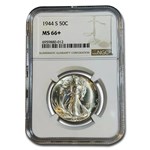 1944-S Walking Liberty Half Dollar MS-66+ NGC
