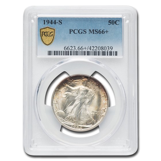 1944-S Walking Liberty Half Dollar MS-66+ PCGS 1944-S Walking Liberty Half Dollar MS-66+ PCGS