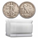1944-S Walking Liberty Halves 20-Coin Roll Avg Circ