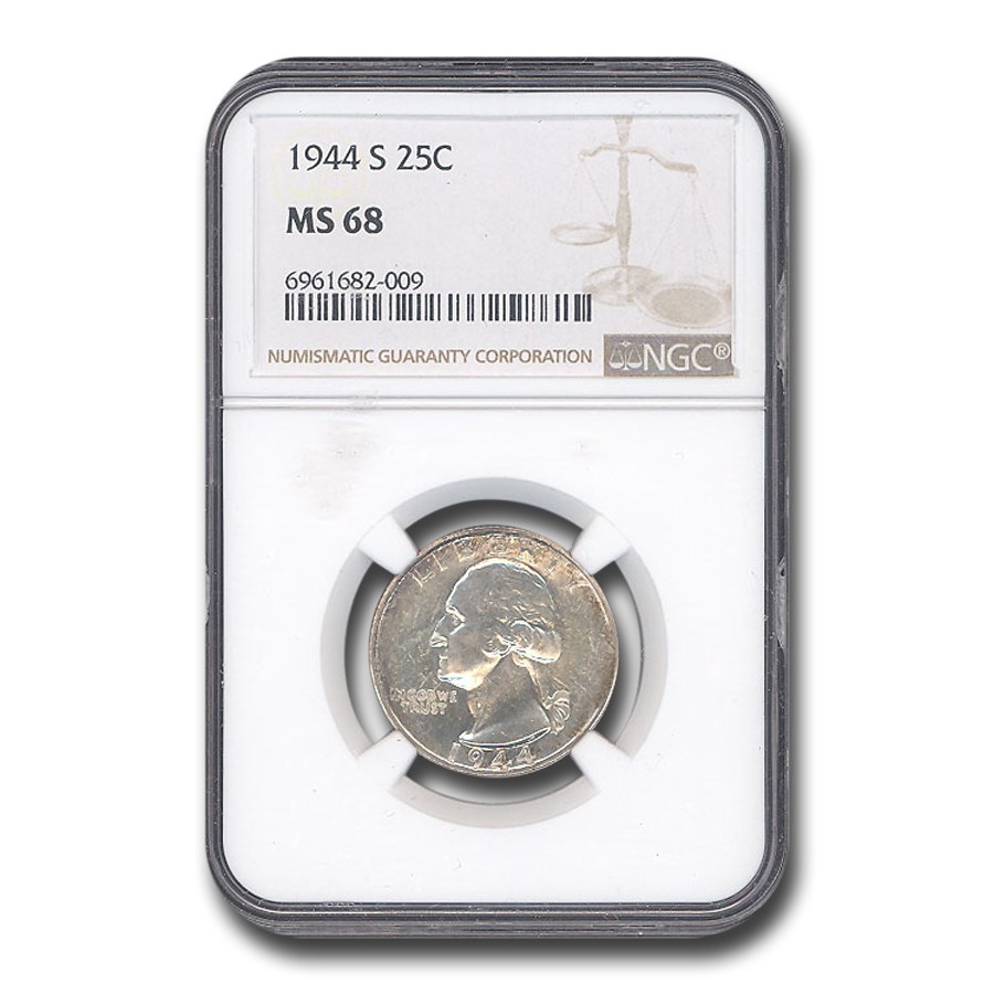1944-S Washington Quarter MS-68 NGC