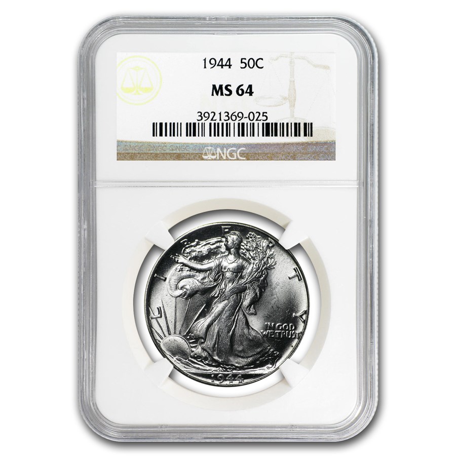 1944 Walking Liberty Half Dollar MS-64 NGC