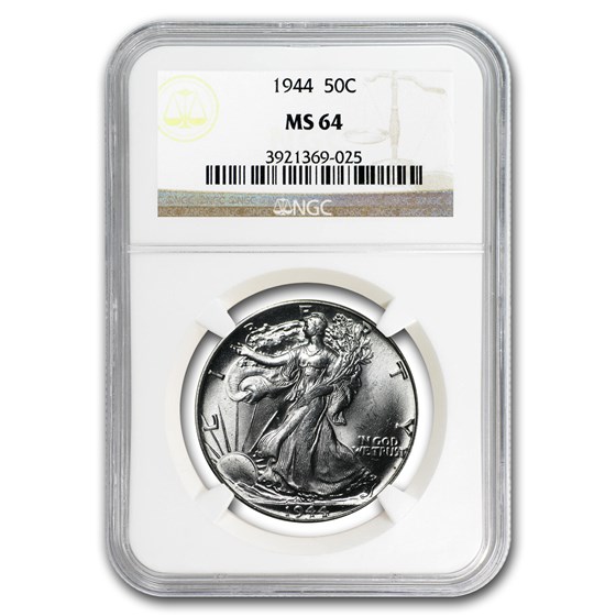 1944 Walking Liberty Half Dollar MS-64 NGC 1944 Walking Liberty Half Dollar MS-64 NGC