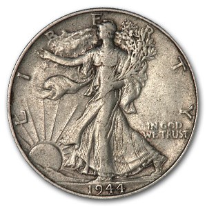 1944 Walking Liberty Half Dollar XF