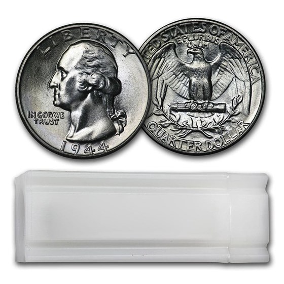 1944 Washington Quarter 40-Coin Roll BU 1944 Washington Quarter 40-Coin Roll BU