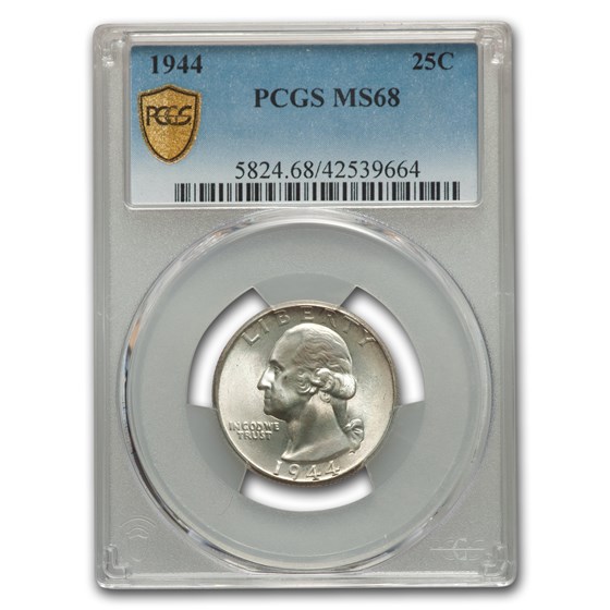 1944 Washington Quarter MS-68 PCGS 1944 Washington Quarter MS-68 PCGS