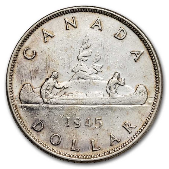 1945 Canada Silver Dollar George VI XF (Details) 1945 Canada Silver Dollar George VI XF (Details)