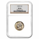 1945-D Jefferson Nickel MS-66 NGC