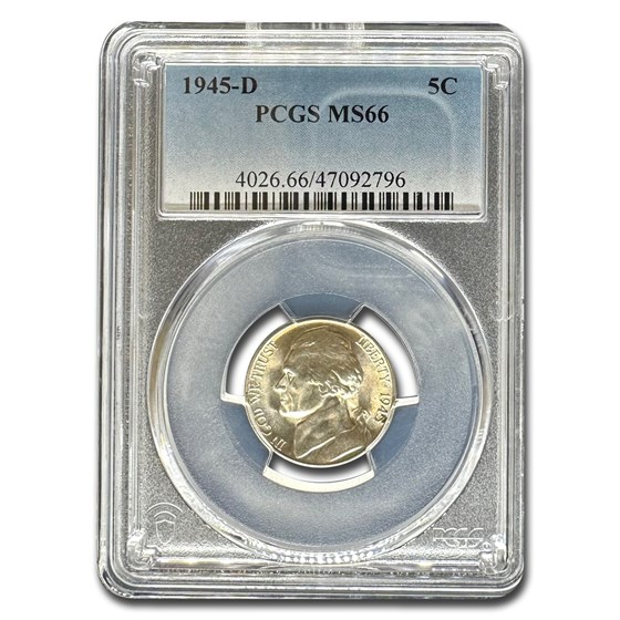 1945-D Jefferson Nickel MS-66 PCGS 1945-D Jefferson Nickel MS-66 PCGS