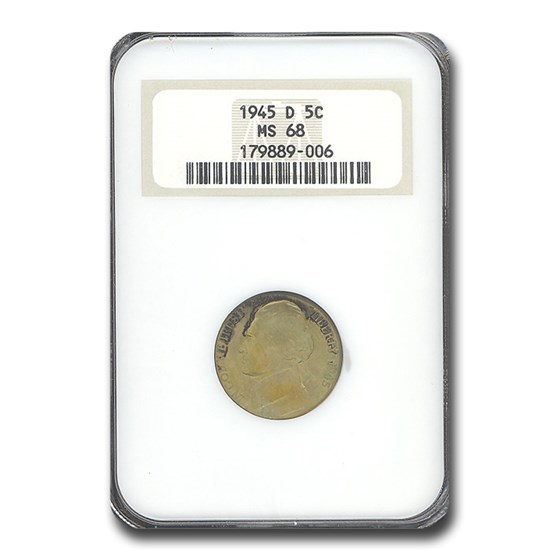 1945-D Jefferson Nickel MS-68 NGC 1945-D Jefferson Nickel MS-68 NGC