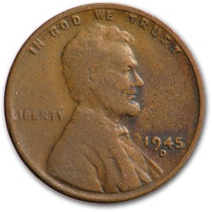 1945-D Lincoln Cent Fine+ 1945-D Lincoln Cent Fine+