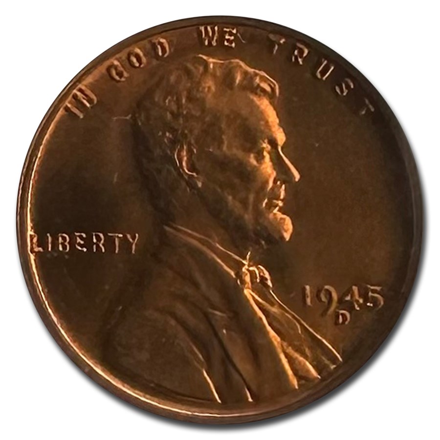 1945-D Lincoln Cent MS-67 NGC (Red)