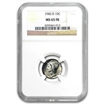 1945-D Mercury Dime MS-65 NGC (FB)