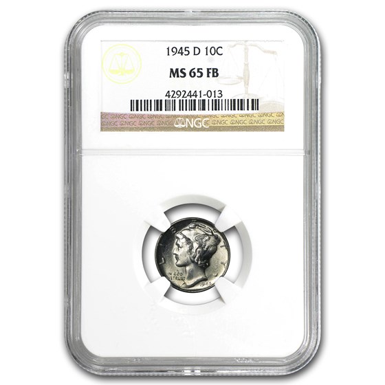 1945-D Mercury Dime MS-65 NGC (FB) 1945-D Mercury Dime MS-65 NGC (FB)