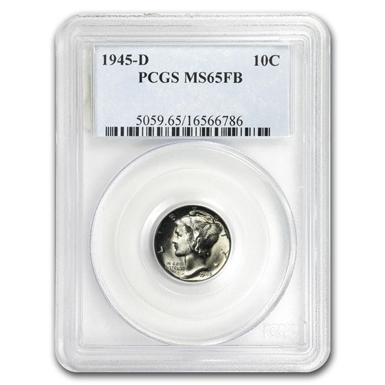 1945-D Mercury Dime MS-65 PCGS (FB) 1945-D Mercury Dime MS-65 PCGS (FB)