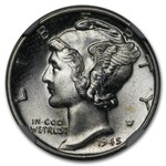 1945-D Mercury Dime MS-66 NGC (FB)