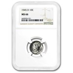 1945-D Mercury Dime MS-66 NGC