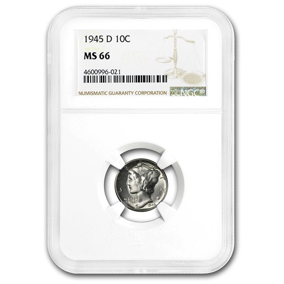1945-D Mercury Dime MS-66 NGC 1945-D Mercury Dime MS-66 NGC