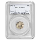 1945-D Mercury Dime MS-66 PCGS