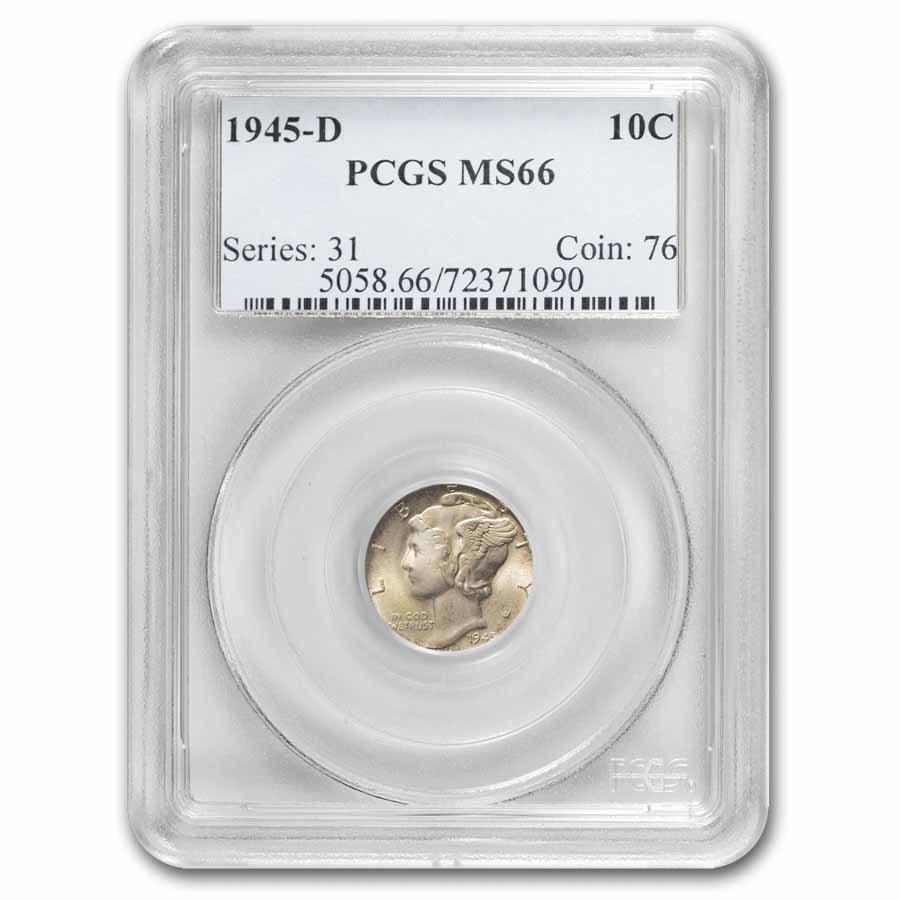 1945-D Mercury Dime MS-66 PCGS