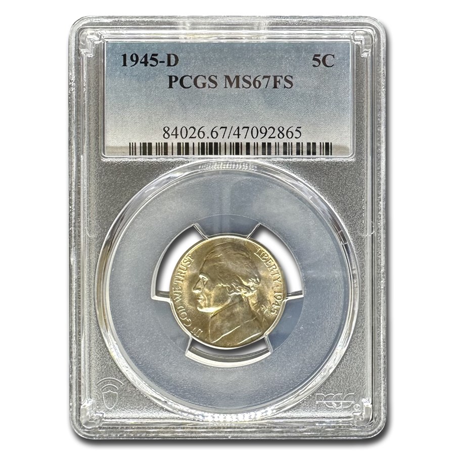 1945-D Silver Jefferson Nickel MS-67 PCGS (FS)