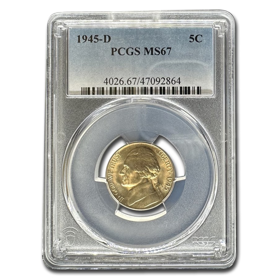 1945-D Silver Jefferson Nickel MS-67 PCGS