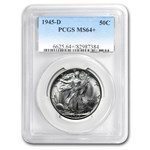 1945-D Walking Liberty Half Dollar MS-64 PCGS