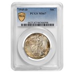 1945-D Walking Liberty Half Dollar MS-67 PCGS