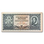 1945 Hungary 10 Million Pengos Banknote Avg Circ (P-123)
