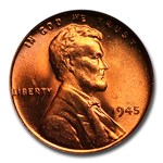 1945 Lincoln Cent MS-67 NGC (Red)