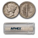 1945 Mercury Dime 50-Coin Roll Avg Circ