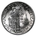 1945 Mercury Dime 50-Coin Roll BU