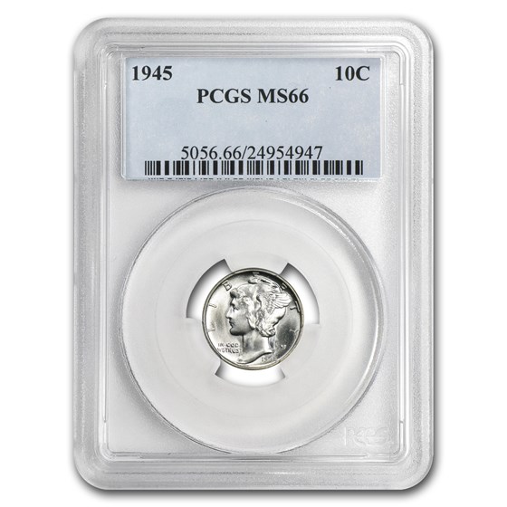 1945 Mercury Dime MS-66 PCGS 1945 Mercury Dime MS-66 PCGS
