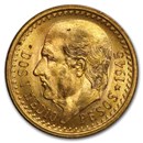1945 Mexico Gold 2 1/2 Pesos BU